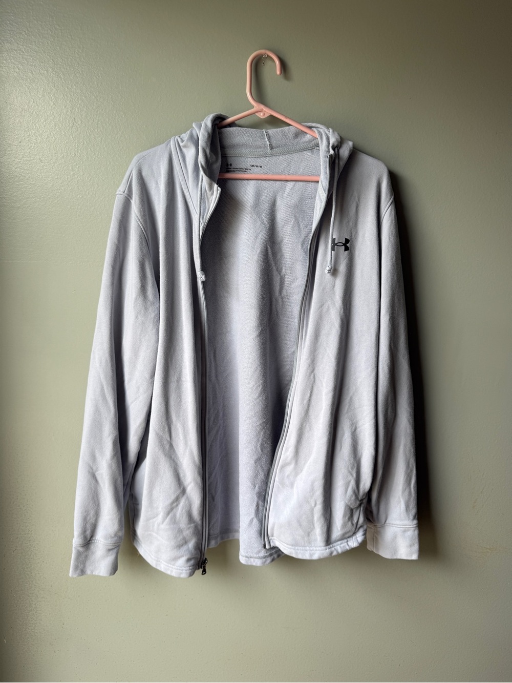 Under Armour Women’s Gray Full Zip Hoodie Sweatshirt Large Active Athleisure